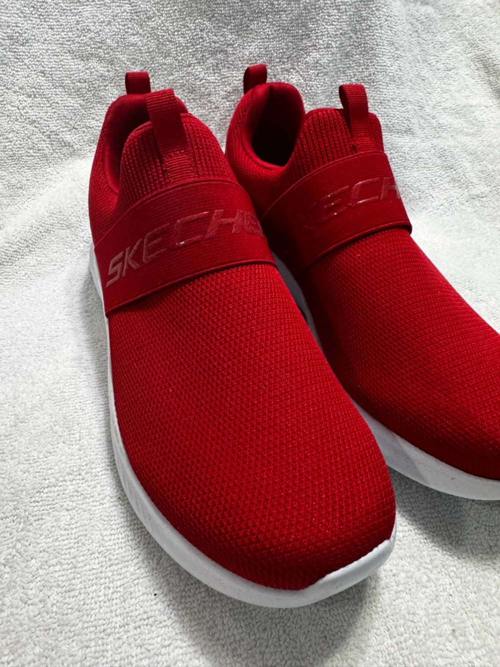 Skechers Women’s Red Slip-On Athletic Sneakers